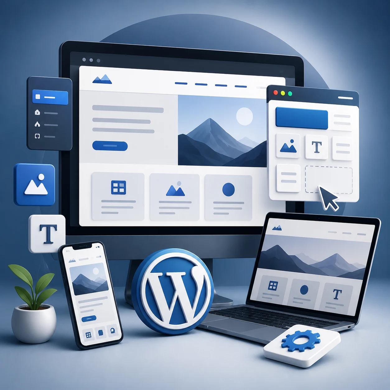 WordPress website development — dashboard and site editing